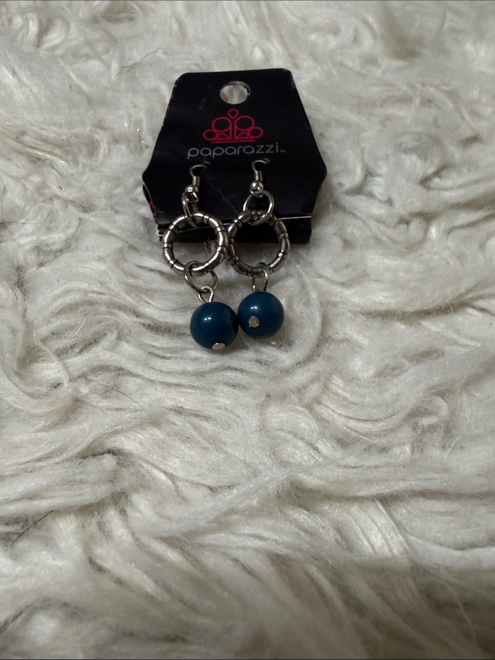 NWT Paparazzi Silver Blue/Green Balls Dangle Earrings